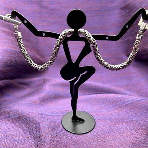 Stunning Lois Hill Silver Bracelet, Byzantine Box Weave, Toggle Closure, Vintage